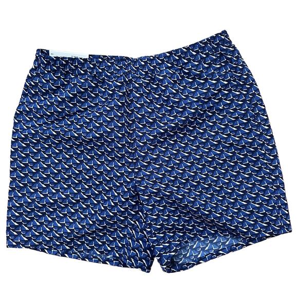 Uniqlo Short Men’s M Blue Geometric Swim Active Shorts 5.5" Mesh Liner Shorts - Picture 1 of 16
